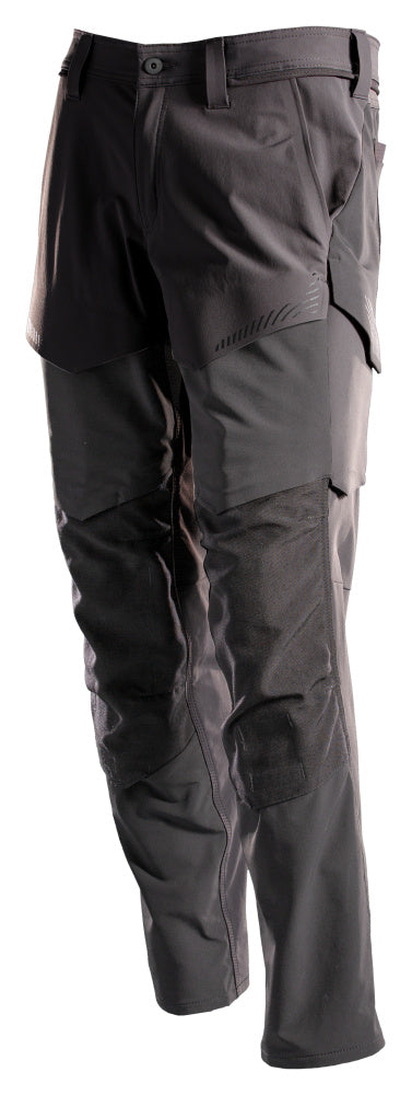 Mascot Customized Stretch Trousers with Kneepad Pockets - Black #colour_black