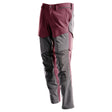 Mascot Customized Stretch Trousers with Kneepad Pockets - Bordeaux/Stone Grey #colour_bordeaux-stone-grey