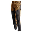 Mascot Customized Stretch Trousers with Kneepad Pockets - Nut Brown/Black #colour_nut-brown-black