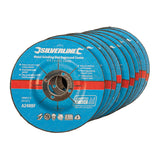 Silverline Metal Grinding Discs Depressed Centre 10Pk