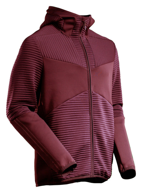 Mascot Customized Microfleece with Hood and Zipper #colour_bordeaux