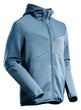 Mascot Customized Microfleece with Hood and Zipper #colour_stone-blue