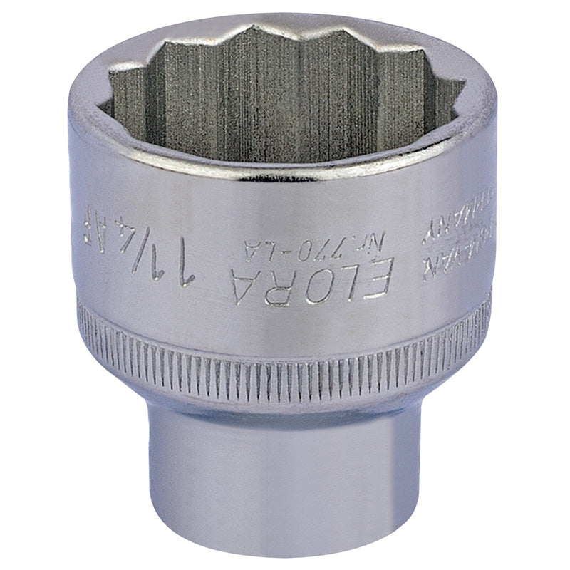 Draper 1.1/4" 1/2" Sq. Dr. Elora Bi-Hexagon Socket