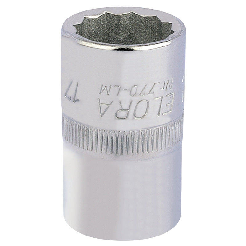 Draper 17mm 1/2" Sq. Dr. Elora Bi-Hexagon Socket