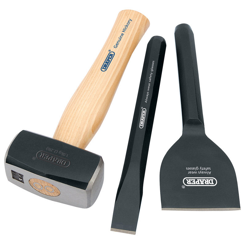 Draper Builders Kit with FSC Certified Hickory Handle (3 Piece)