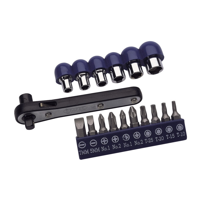 Draper Offset Ratchet Screw and Socket Driver Set (17 Piece)