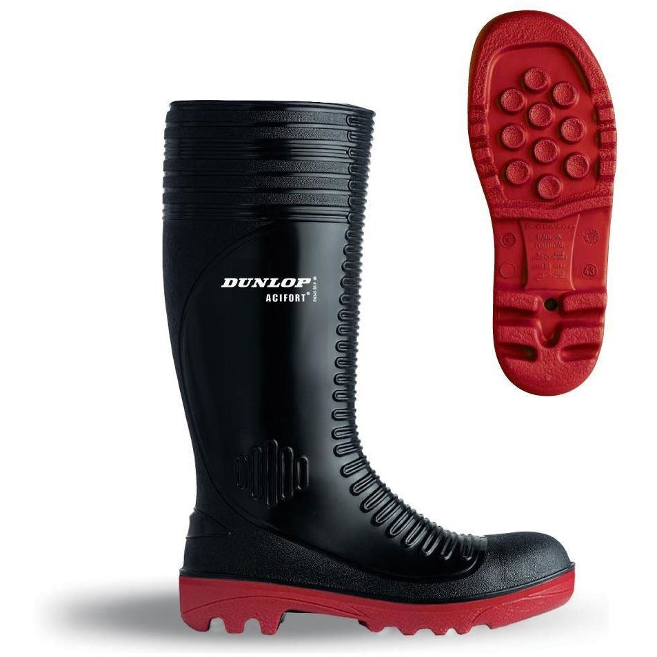 Dunlop Acifort Ribbed Full Safety Wellington Boots