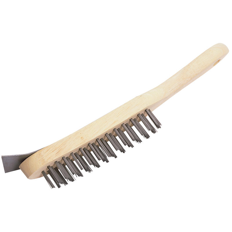 Draper 4 Row Wire Scratch Brush with Scraper (290mm)