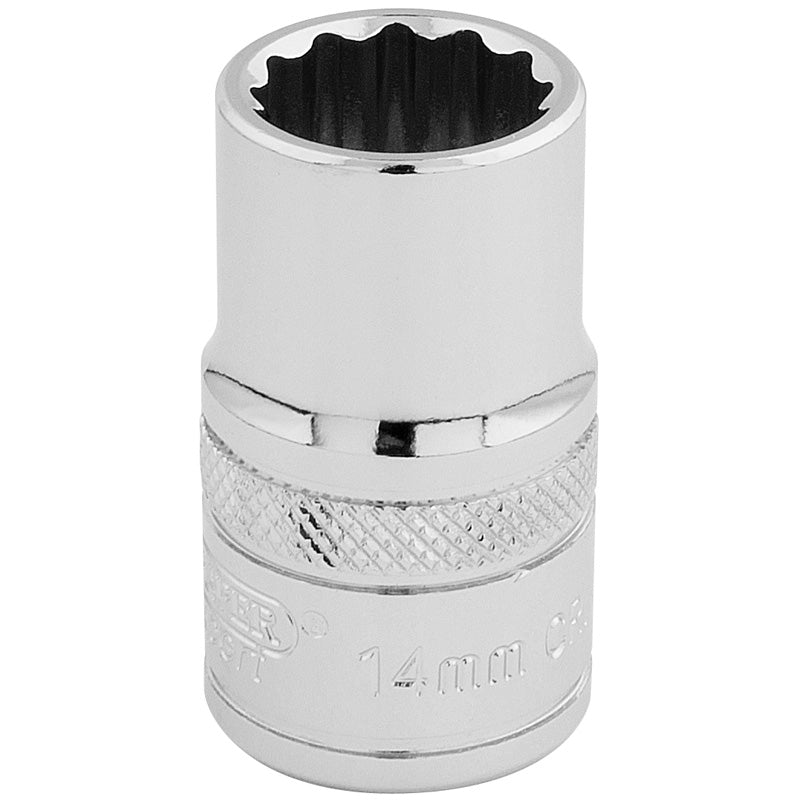 Draper 1/2" Square Drive Hi-Torq&#174; 12 Point Socket (14mm)