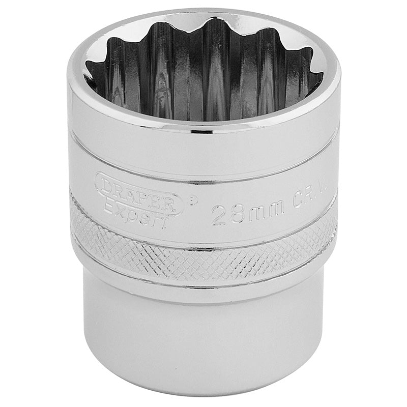 Draper 1/2" Square Drive Hi-Torq&#174; 12 Point Socket (28mm)