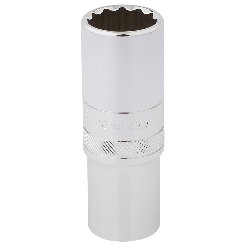 Draper 1/2" Square Drive Hi-Torq&#174; 12 Point Deep Socket (20mm)