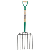 Draper 10 Prong Potato Fork with Wood Shaft and MYD Handle
