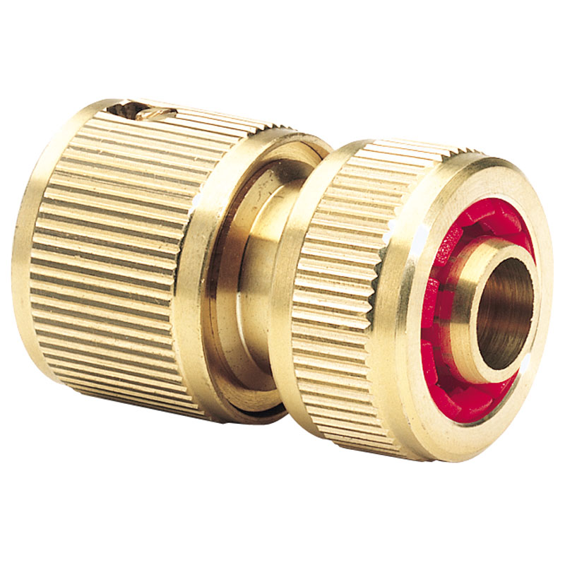 Draper Brass Hose Connector with Water Stop (1/2")