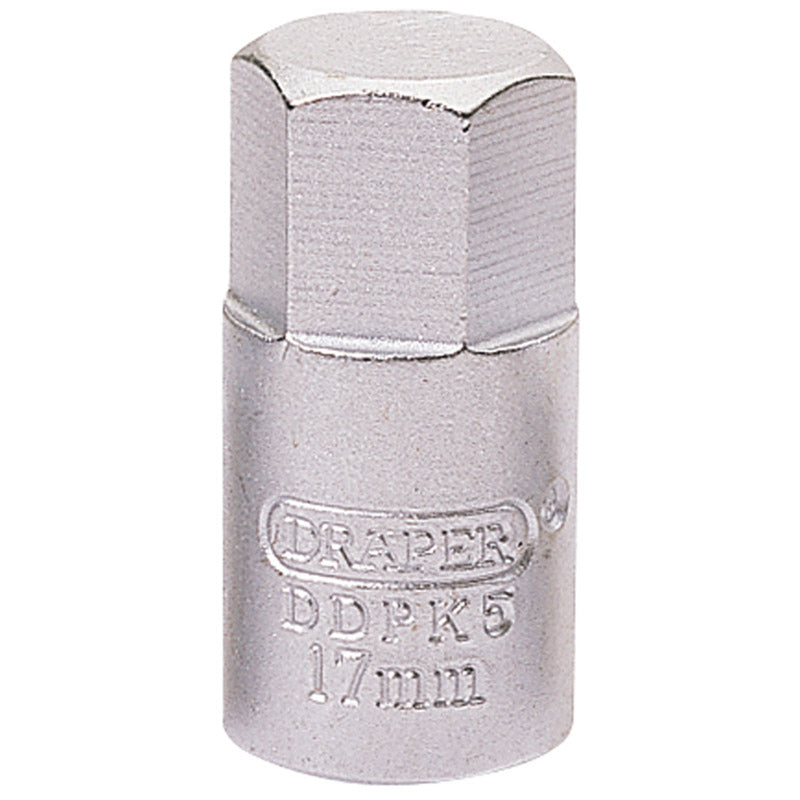 Draper 17mm Hexagon 3/8 Square Drive Drain Plug Key