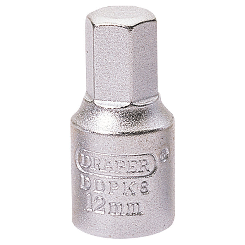 Draper 12mm Hexagon 3/8 Square Drive Drain Plug Key