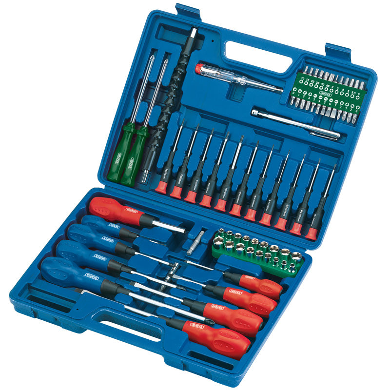 Draper Screwdriver, Socket and Bit Set (70 Piece)