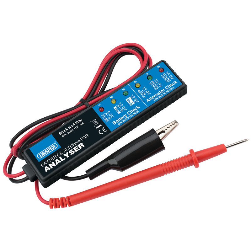 Draper Battery and Alternator Analyser for 12V DC Systems