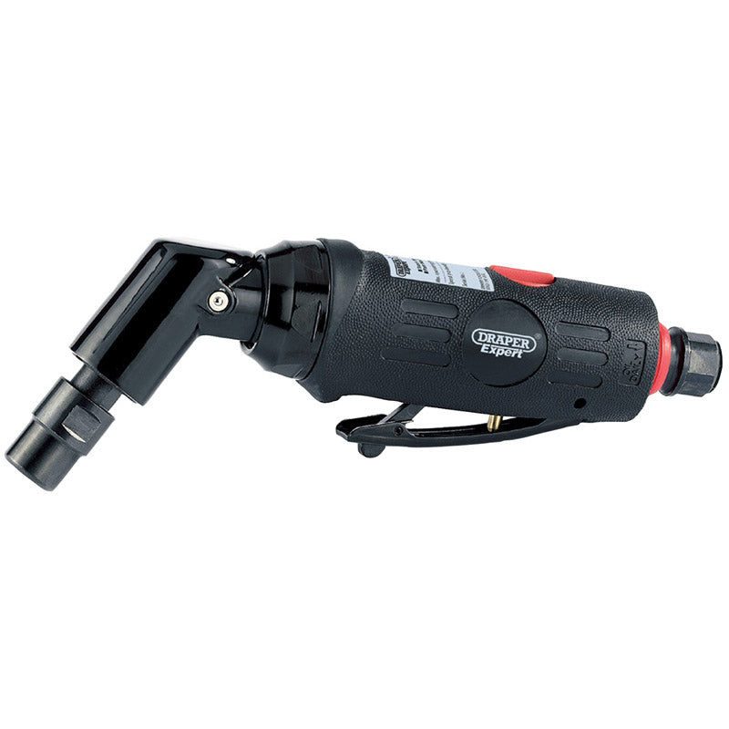 Draper Compact Soft Grip Air Angle Die Grinder with 115&deg; Head (6mm)