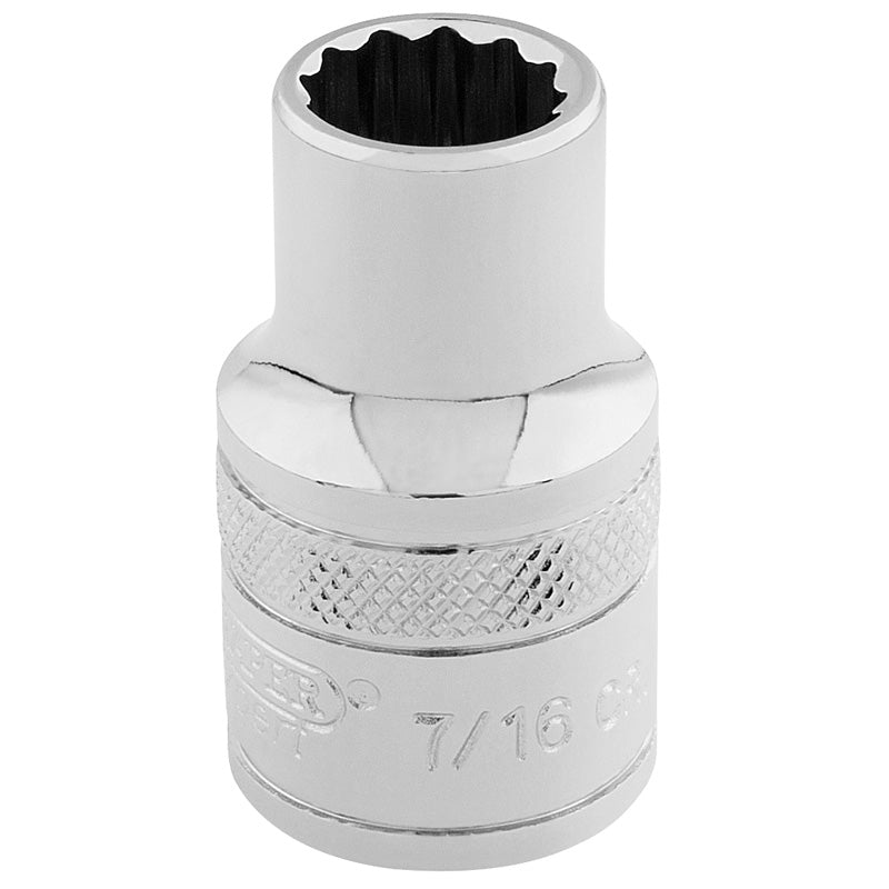 Draper 3/8" Square Drive Hi-Torq&#174; 12 Point Socket (7/16")