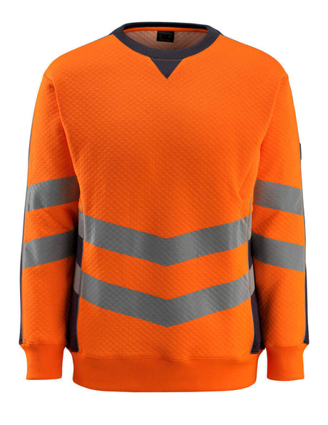 Mascot Safe Supreme Wigton Sweatshirt #colour_hi-vis-orange-dark-navy