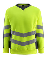 Mascot Safe Supreme Wigton Sweatshirt #colour_hi-vis-yellow-dark-navy