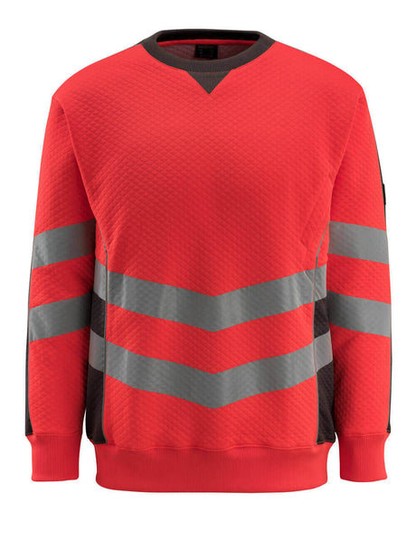 Mascot Safe Supreme Wigton Sweatshirt #colour_hi-vis-red-dark-anthracite