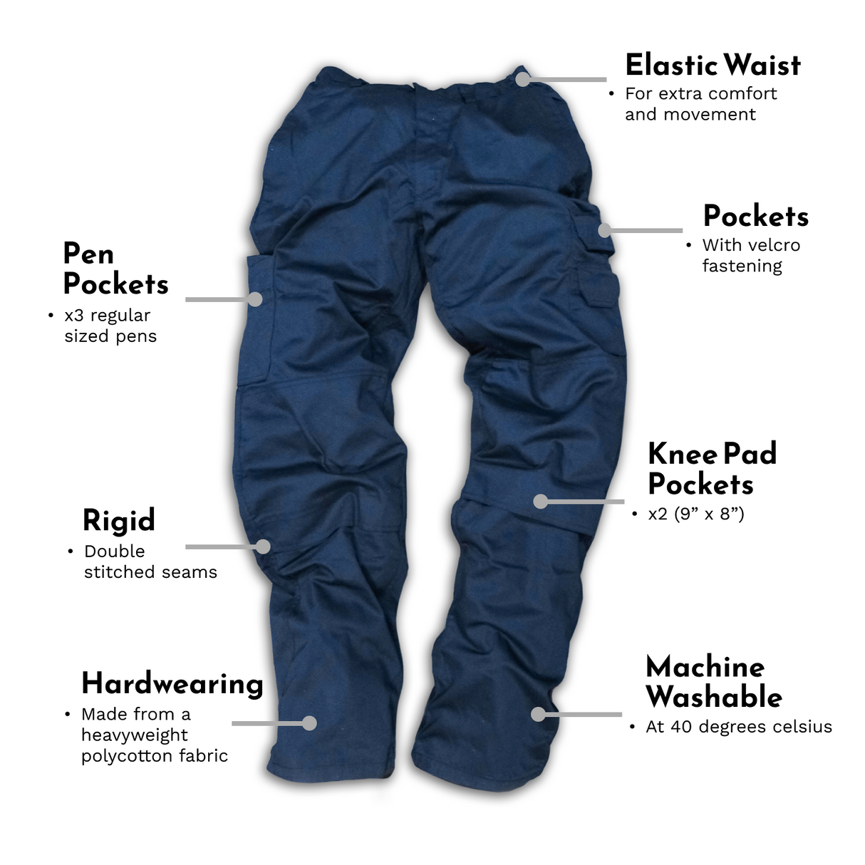 Cargo work pants sales with knee pads