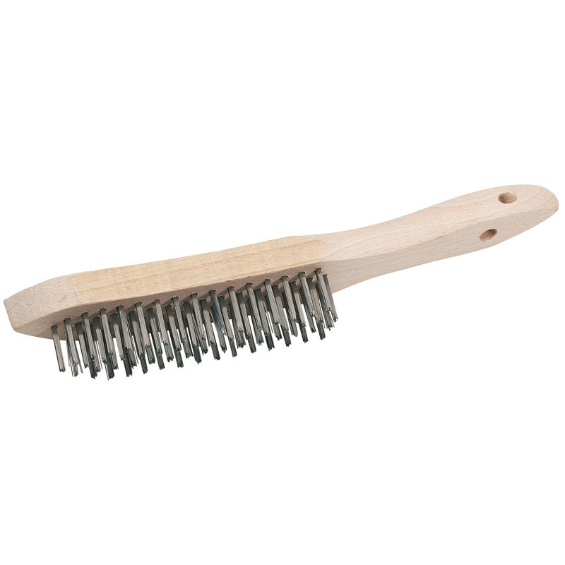 Draper Stainless Steel 4 Row Wire Scratch Brush (310mm)