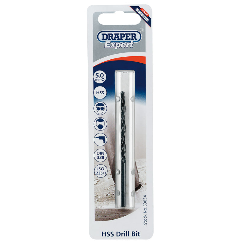 Draper Expert 5.0mm HSS Twist Drill for 6 x 1.0 Taps