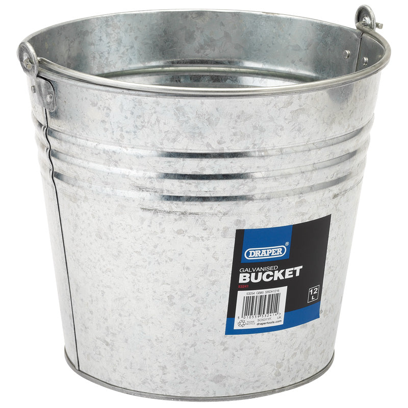 Draper Galvanised Steel Bucket (12L)