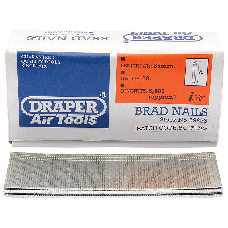 Draper 35mm Brad Nails (5000)