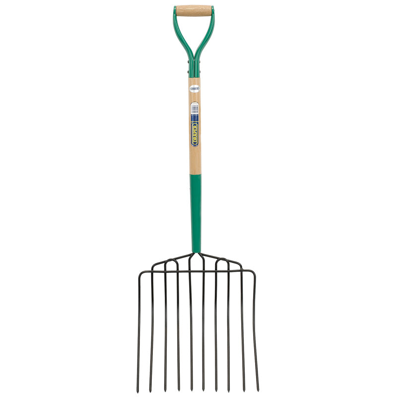 Draper 10 Prong Manure Fork with Wood Shaft and MYD Handle