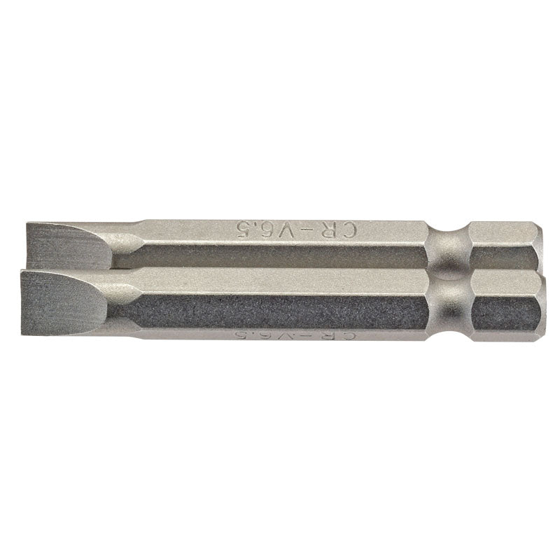 Draper 6.5mm 1/4" Hex. Plain Slot Insert Bit 50mm Long x 2