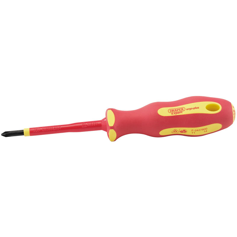 Draper Ergo Plus&#174; VDE No.1 x 80mm Cross Slot Screwdriver