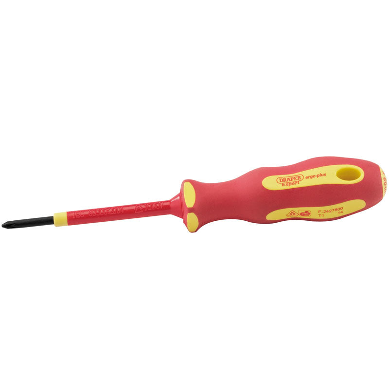 Draper Ergo Plus&#174; VDE No.0 x 60mm PZ Slot Screwdriver