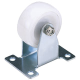 Draper 50mm Dia. Fixed Plate Fixing Nylon Wheel - S.W.L. 75Kg