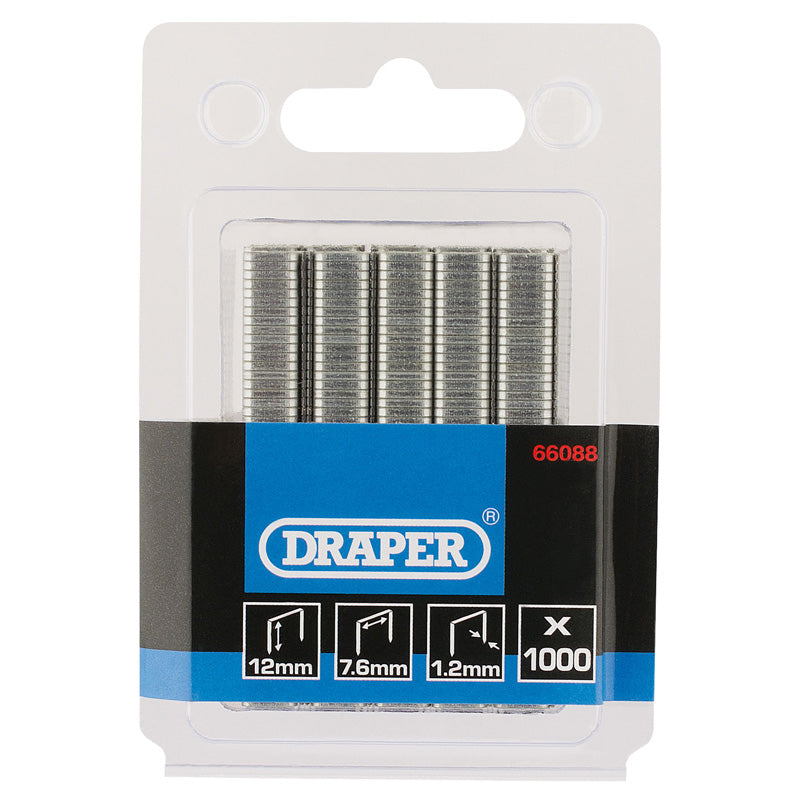 Draper 1000 Staples (12mm)