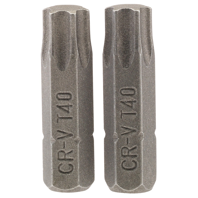 Draper T40 1/4" Hex. Draper TX-STAR&#174; Insert Bit 25mm Long x 2