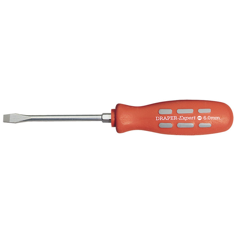 Draper Plain Slot Flared Tip Mechanics Screwdriver (100mm x 6mm) Sold Loose