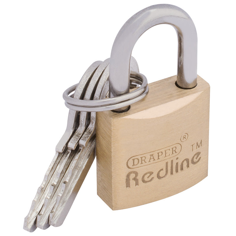 Draper 20mm Brass Cylinder Padlock