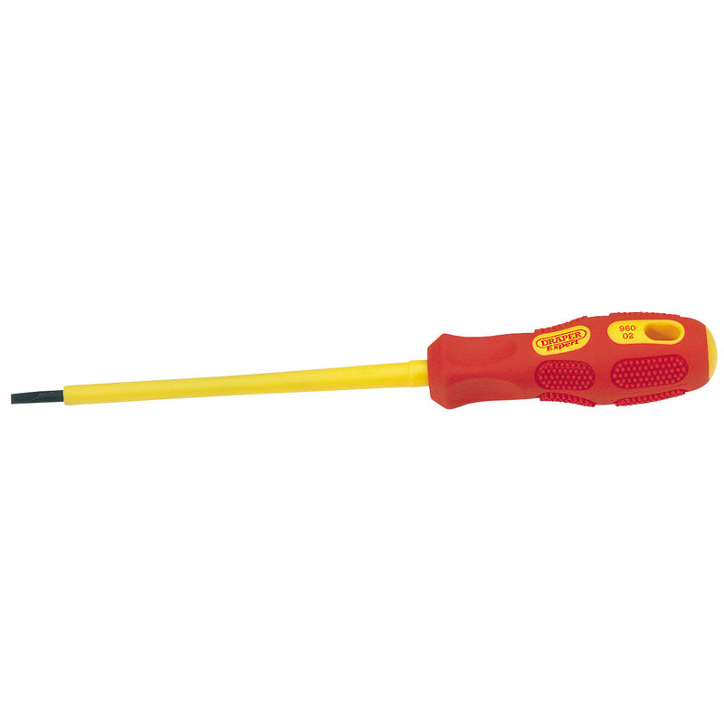 Draper 3.0mm x 100mm Fully Insulated Plain Slot Screwdriver (Sold Loose)