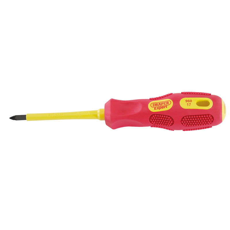 Draper Tools No.1 x 80mm Fully Insulated PZ Slot Screwdriver