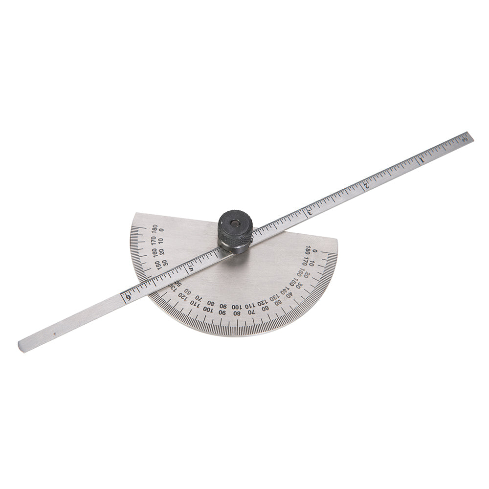 Silverline Protractor With Depth Gauge Scale