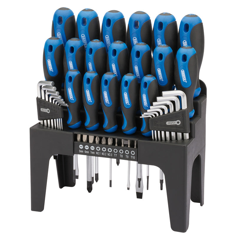 Draper Soft Grip Screwdriver, Hex Key and Bit Set (44 piece)