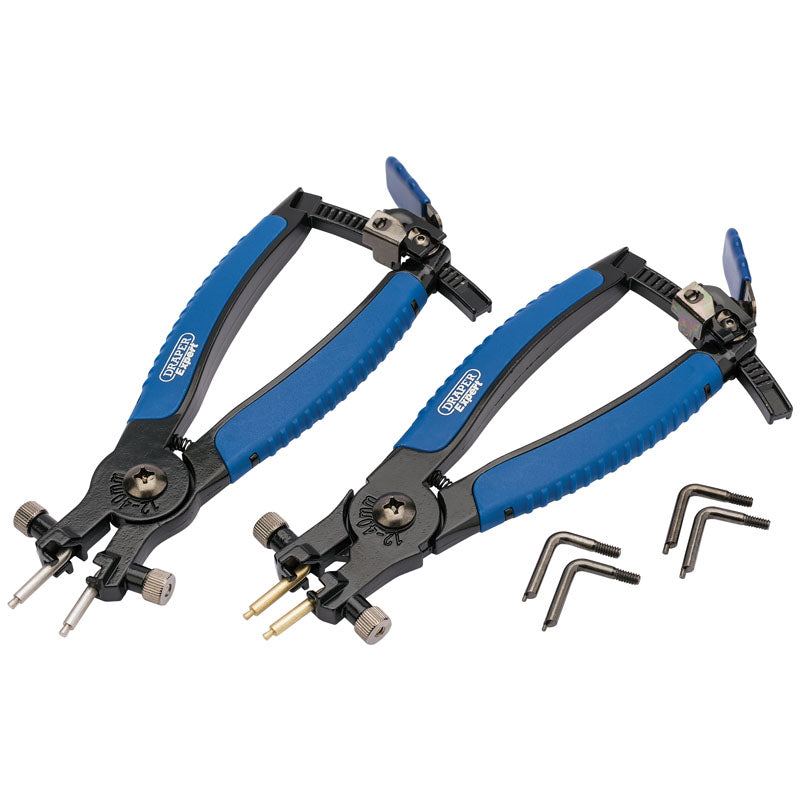 Draper Soft Grip Ratcheting Internal and External Circlip Pliers (2 piece)