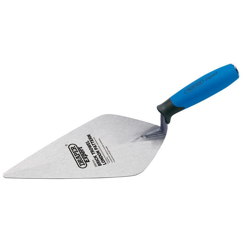 Draper Soft Grip Stainless Steel London Pattern Brick Trowel (275mm)