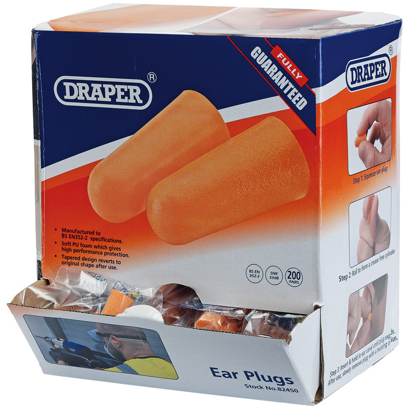 Draper Countertop Dispenser of Ear Plugs (200 Pairs)