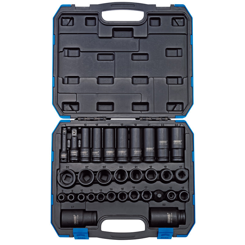 Draper 3/8" and 1/2" Sq. Dr. Impact Socket Set (32 Piece)