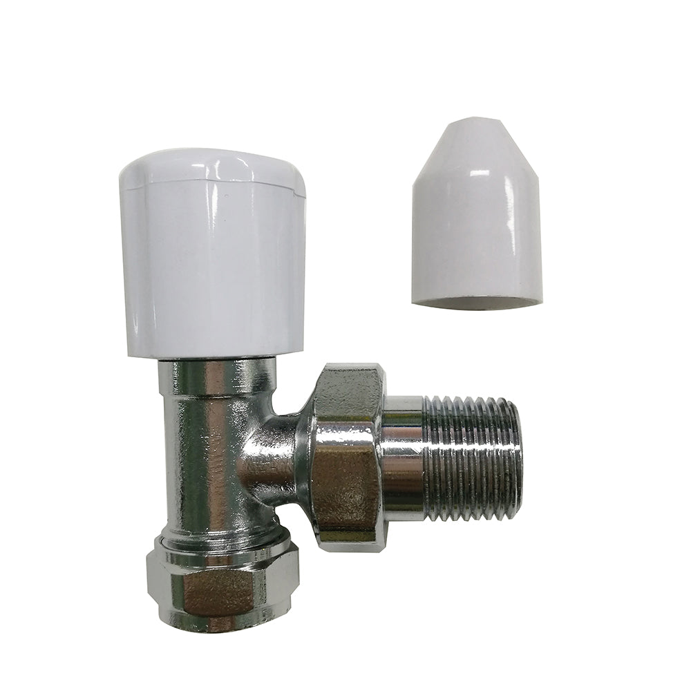 Plumbob Chrome-Plated Angled Radiator Valve