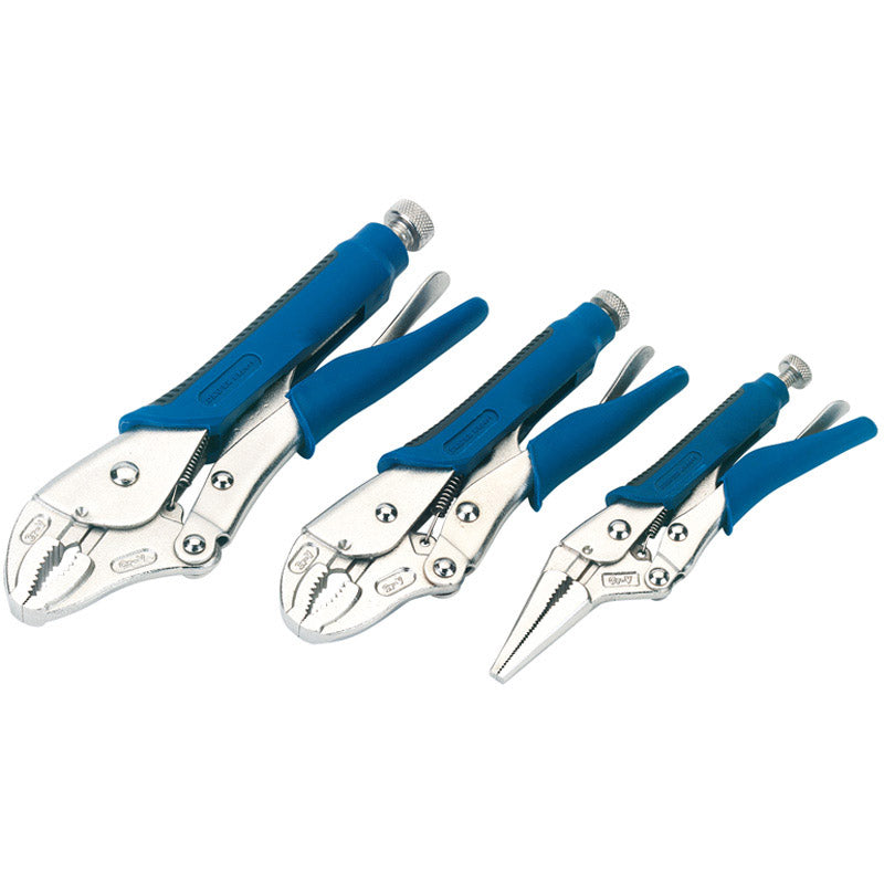 Draper Soft Grip Self Grip Pliers Set (3 Piece)